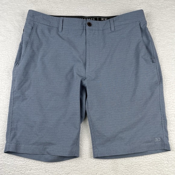 7 DIAMONDS Stadium Hybrid Performance Golf Shorts Mens 36 Blue Geometric Stretch - Picture 2 of 14